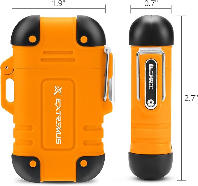 Extremus Blaze 360 Lighters, Rechargeable Electric Lighters, Dual Arc Lighter, Plasma Lighters, Waterproof & Windproof Lighter, USB Flameless Lighter for Camping, Hiking, Outdoor Adventures