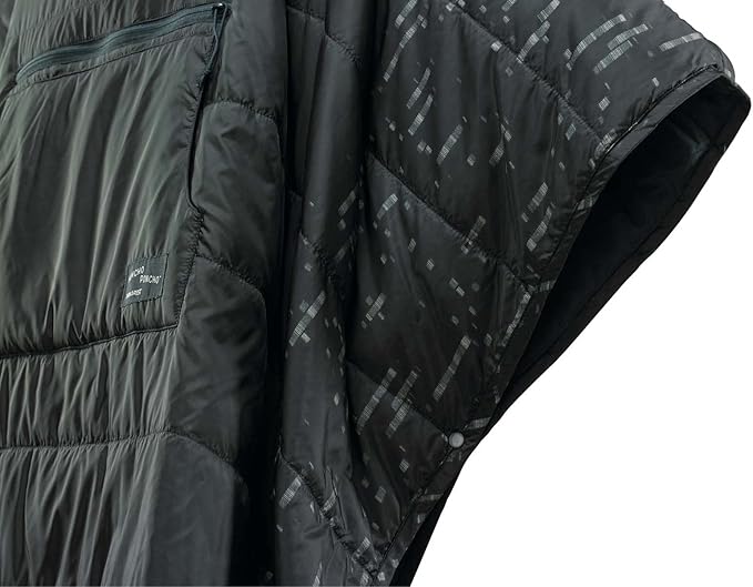 Therm-a-Rest Honcho Poncho Wearable Hoodie Blanket, Black Forest Print