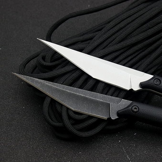 GTK140 Fixed Blade Knife, D2 Steel Blade G10 Handle EDC Tool Knife for Outdoor Camping Hiking Hunting(silver)