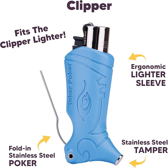 Toker Poker - Clipper Lighter Case Multi Tool, Alice Collection - Honey Hatter, All Inclusive Tool for Camping and Other