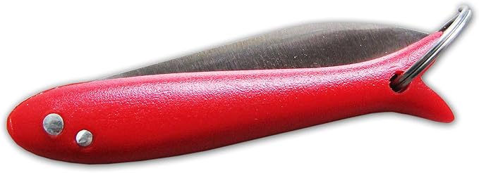 Red Smal Mini Micro Knife - Handmade Key ring Pocket Folding Folder Knife, Stainless Steel, Multi Purpose Portable, Tiny Blade