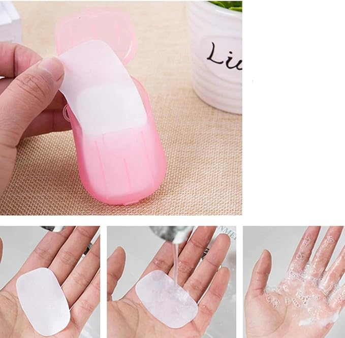 6Pcs Colorful Soap Sheets for Traveling,Portable Soap Paper, Effectively Cleans Stains, Suitable for BBQ, Camping, Hiking, Traveling,Personal Care, Camping Soap and Shampoo