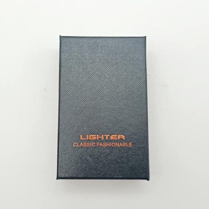 SKRFIRE Electric Lighter Rechargeable USB Plasma Dual Arc Lighter Waterproof Cool Portable Candle Lighter with Compass Flashlight Windproof Outdoor Lighter with Gift Box for Camping, Hiking (Black)