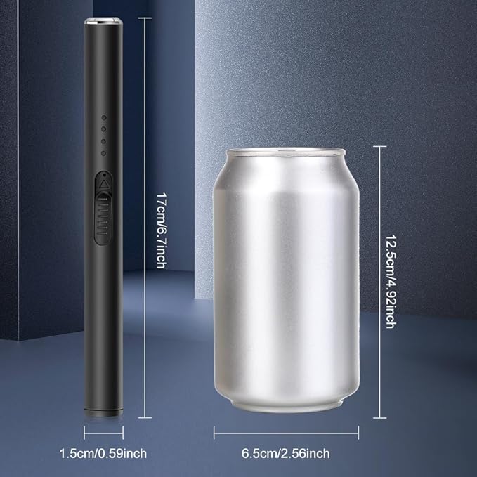 LcFun Electric Candle Lighter Rechargeable USB Lighters Flameless Plasma Arc Lighter Windproof Electronic Lighter Long Lighters for Candles, Grill, Camping, Gas Stoves