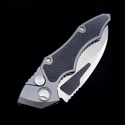 EDC Folding Pocket Knife,D2 Blade Steel, Carbon Fiber Handle, Sharp Raptor Claw Knife for Camping and Hunting.