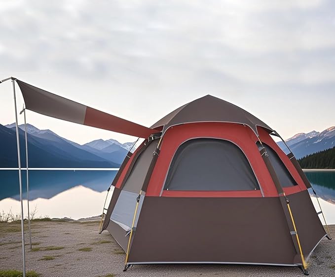 Camping Tent with Instant Setup, 2/3 Person Weatherproof Tent Easy Quick Set Up in 60 Seconds with Rainfly Backpack Tent for Family Camping & Hiking, Upgraded Ventilation,Center Height 66-inch