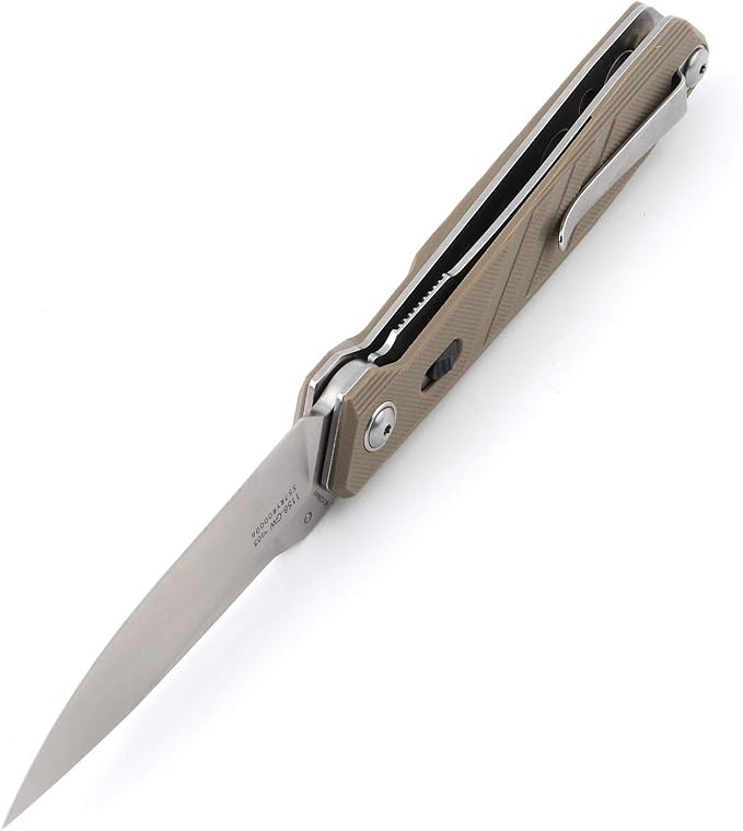 Sanrenmu 1158 Pocket Folding Blade Knife 8Cr13 Steel Blade G10 Handle