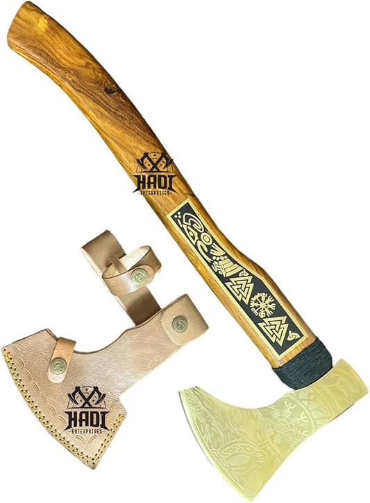 Viking Axe,Hatchet,Throwing Axes,Weapons,Hand Axe,Gifts for him,Wood Working Tool,Viking Gifts for Men,Camping Hatchet,Tomahawk,Bearded Axe (PA-001)
