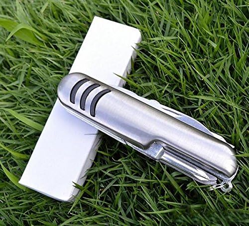 Multi Function Pocket Tools Chest Knife Stainless Steel with 11 features: knife, saw, double jagged, scissors, bottle opener, can opener, the screwdriver, file, the threading, scissors, red wine drill