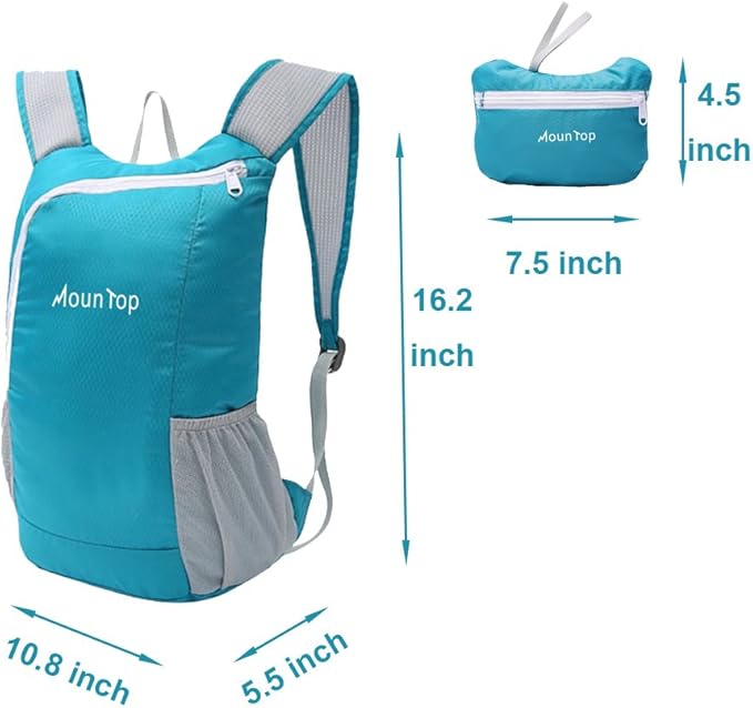 Lightweight Water Resistant Foldable Backpack for Hiking Travel Riding
