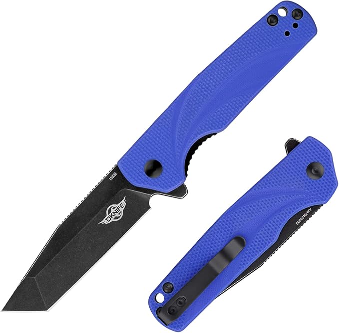 OKNIFE Ratel Folding Pocket Knife, EDC Knife with 154CM Stainless Steel 3.2" Tanto Blade and G10 Handle, Flipper Tab and Liner Lock, Carry Pocket Clip, for Outdoor, Camping, Survival