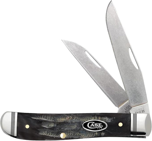 Case xx Knives Mini Trapper 65093 Buffalo Horn and S35VN Stainless Pocket Knife