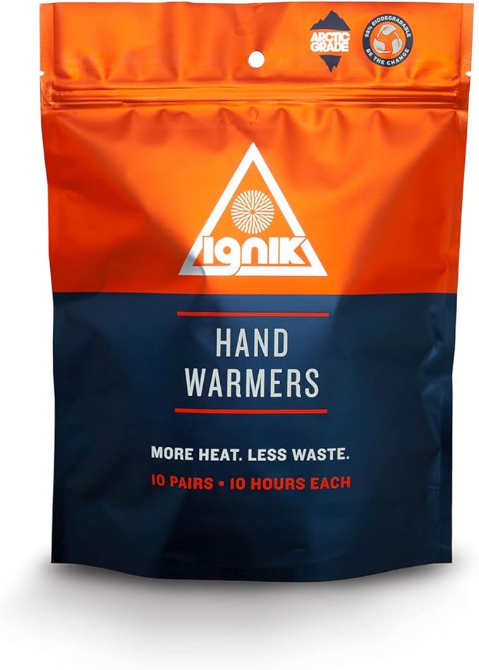 Ignik Resealable Multiple-Use Hand Warmers for 10 Hours of Heat Across 72 Hours