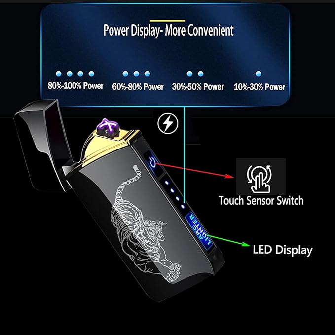 Arc Lighter, Smart Electric Lighter, USB Rechargeable Lighter Windproof Flameless Lighter Lightweight Plasma Lighter for Fire,BBQs,Fireworks,Candle,Camping - Outdoors Indoors (T3-Color ice)