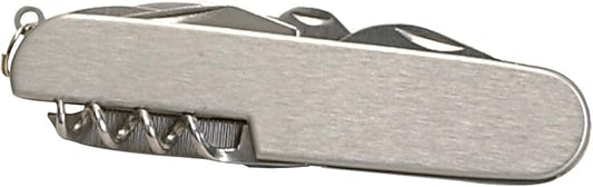 Thirsty Rhino Util, Stainless Steel Utility Pocket Knife, 7-in-1 Multi-Function Multi-Tool, Silver (Set of 4)