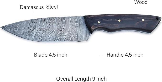 | Viking Heritage Skinner Knife – Expertly Crafted with Damascus steel for Precision Hunting and Field Dressing: Embrace the Timeless Elegance of Craftsmanship with this Razor-Sharp
