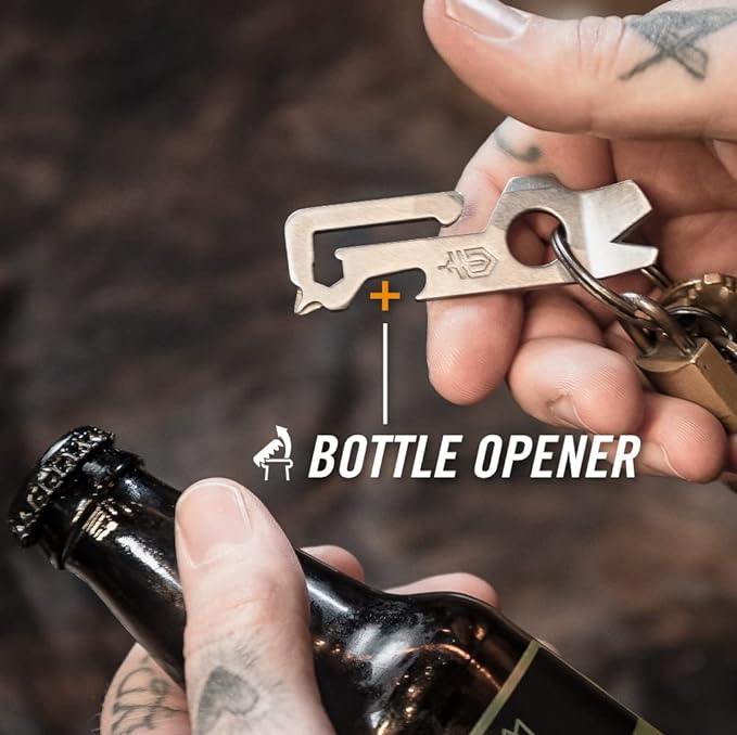 Gerber Gear Mullet Keychain - Multi-Tool Keychain with Pry Bar, Bottle Opener, and Wire Stripper - EDC Gear and Equipment - Black