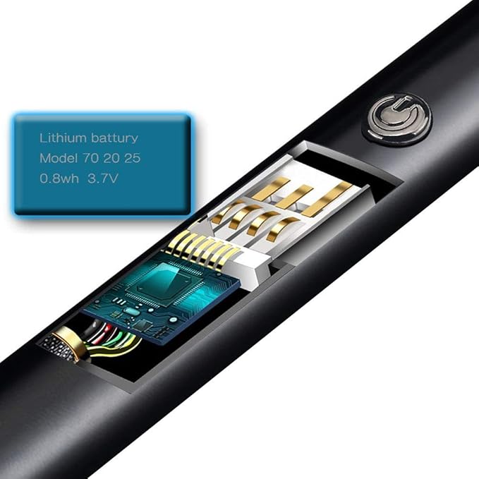 Candle Lighter Electric Arc Lighter USB Rechargeable BBQ Lighter with Flexible Neck for Candle Camping Cooking BBQs Fireworks - Black
