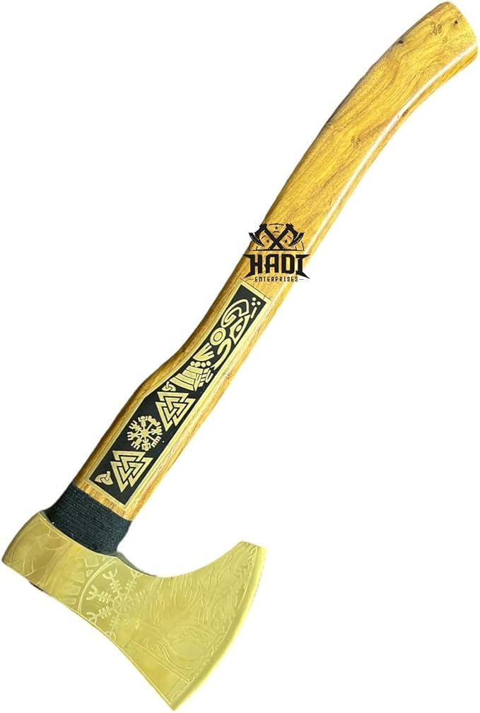 Viking Axe,Hatchet,Throwing Axes,Weapons,Hand Axe,Gifts for him,Wood Working Tool,Viking Gifts for Men,Camping Hatchet,Tomahawk,Bearded Axe (PA-001)