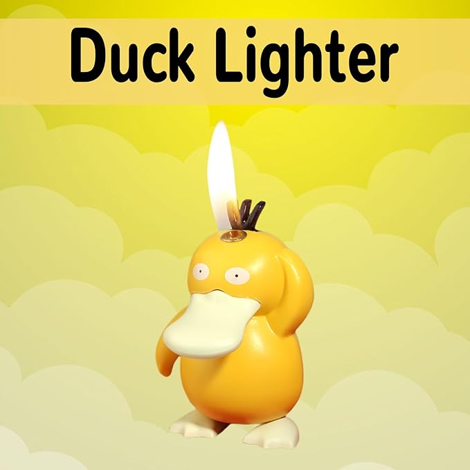 Cute Cartoon Animal Lighter Butane Refill, Pretty Aesthetic, Unique for Women Candles Gifts Camping BBQ (No Butane Fule) (11#)