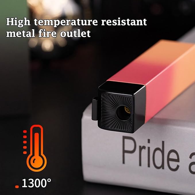 Torch Lighters, Jet Butane Lighters, Adjustable Flame Windproof Butane Refillable Gas with Visible Gas Tank for Candle, Grill, BBQ, Fireworks, Camping (Butane Not Included) (Green Gradient)