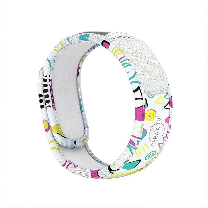 PARA'KITO Mosquito Insect & Bug Protection Wristband - Mosquito Stickers & Bug Spray Alternative - Summer Essentials, Beach Accessories, Hiking & Camping Essentials - Natural Essential Oils (Candy)