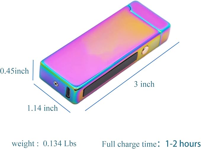 Custom Electric Lighter Personalized Kitchen for Candle Gift Windproof USB Rechargeable Dual Arc for Camping Christmas Father's Day Valentine's Day… (Custom) (Custom)