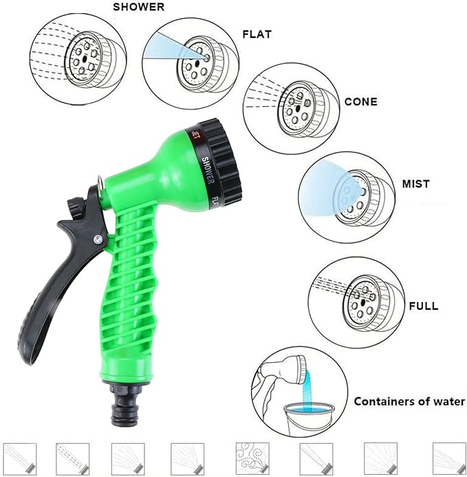 Finderomend Portable Shower for Camping with 7 Spray Modes, Hand Press Camping Shower with Removable Hose and Shower Head,5L