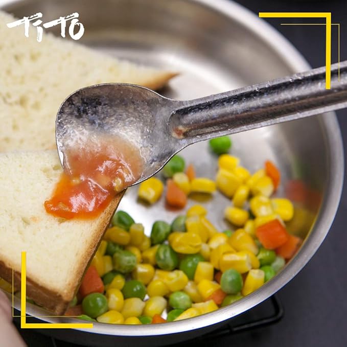 TiTo Titanium Long Handle Spork and Spoon Eco-Friendly Ultralight Portabale Flatware for Outdoor Camping Backpacking Hiking Travel Picnic Tableware with Bag (Bright Titanium Spoon)