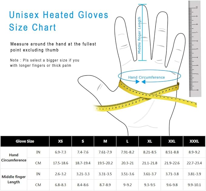 SNOW DEER Heated Gloves Electric Upgraded Men Women 7.4V Rechargeable Battery Gloves,Heated Motorcycle Glove Mittens