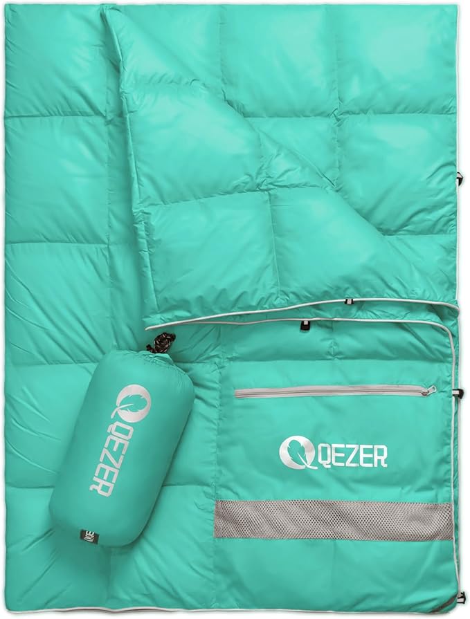 Down Camping Blanket,600+Fill Power,Foldable Into a Pillow,Light,It is The Best Choice for Outdoor Activities, Picnics, Beaches, and Travel.