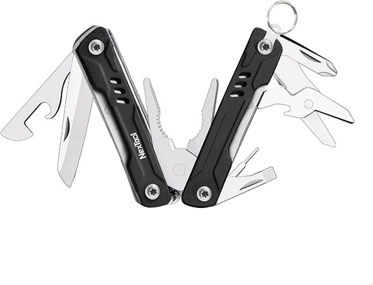 NexTool Mini Sailor, Keychain Multitool with EDC Pliers, Pocket Knife and Screwdriver, Mini Multitool,Small Multitool,Pocket Tool for EDC,Fishing,Camping,Father's Day Gifts from Daughter(Black Pliers)