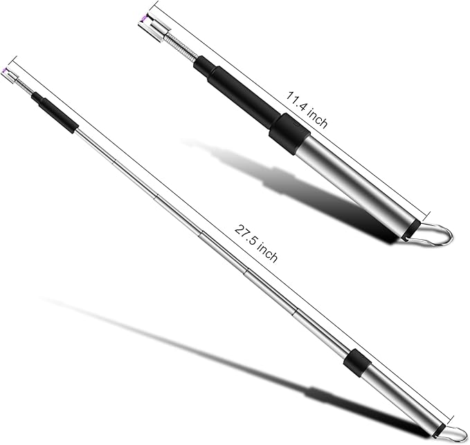 Candle Lighter Electric Lighter, USB Electric Lighters Rechargeable Flexible Neck Long Lighters with LED Display, Telescopic Pole Arc Lighters for Candle, Tabletop Fire Pit, Camping