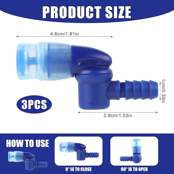 Bite Valve Replacement for Camelbak, Mouthpiece Replacement for Camelbak Hydration Pack Valve Replacement Parts for Camelbak & Osprey Hydration Bladder (Blue)