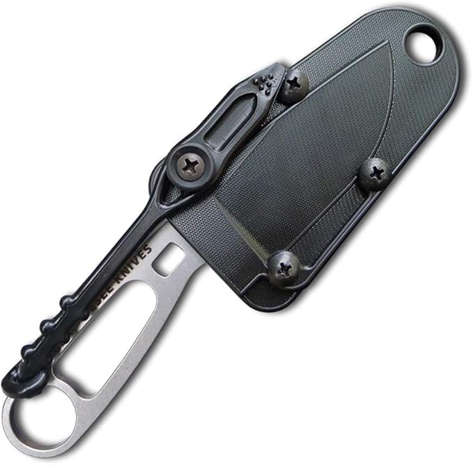 ESEE Imlay SAR Swiftwater Rescue Knife, Sheath, Clip Plate, Retention Strap (Black Sheath)