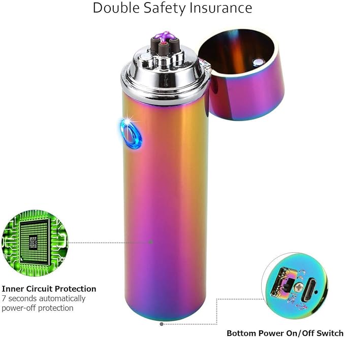Electric Candle Lighter - XL Dual Arc Plasma Beam Lighter - Rechargeable Windproof Flameless Electronic Plasma Torch Lighter