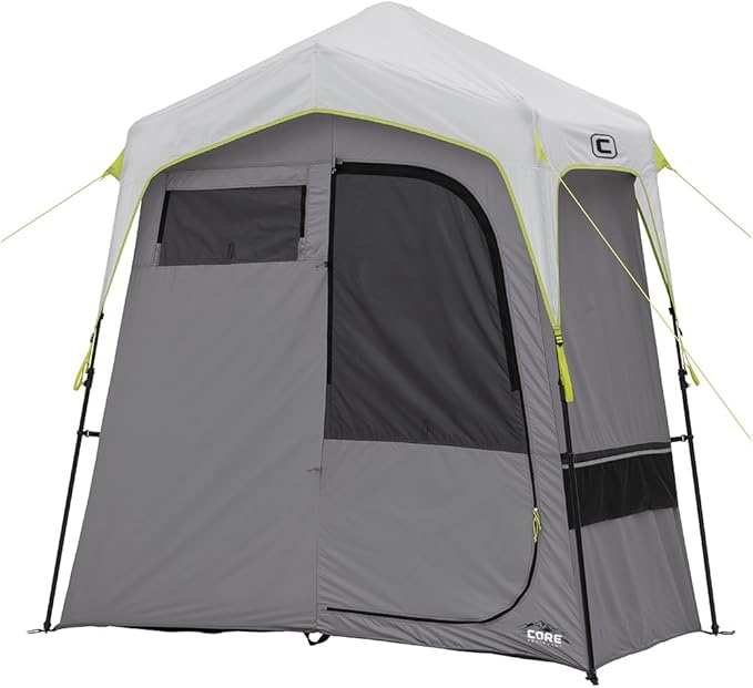 CORE Instant Camping Utility Shower Tent with Changing Privacy Room