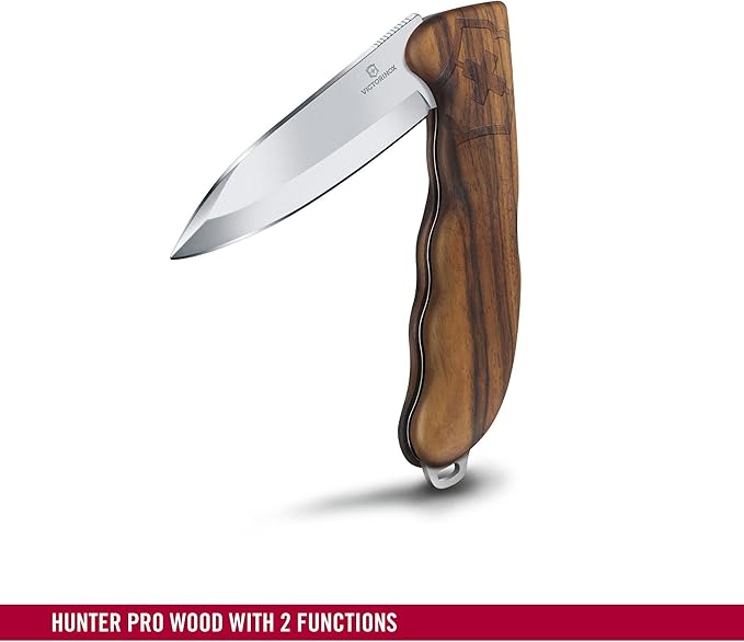 Victorinox 0.9411.63 Hunter Pro Wood 2-Hand Open with Pouch The Go-to Tool for Dressing Game on Your Hunting Expeditions in Wood 5.4 inches