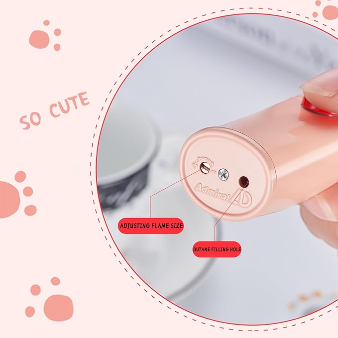 Cat Paw Cute Butane Lighters Refillable, Pretty Aesthetic Novelty Lighter, Unique Gifts for Women Fireplace Candles Camping BBQ (No Butane Fuel) (Pink)