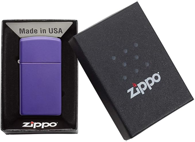 Zippo Slim Purple Matte Pocket Lighter