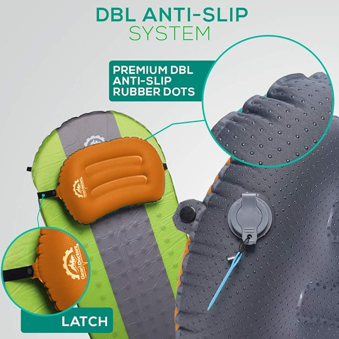 Gear Doctors Camping Pillow, Inflatable Pillow, Camp Pillow, Backpacking Pillow, Inflatable Pillow for Camping, Blow Up Pillow (Orange)