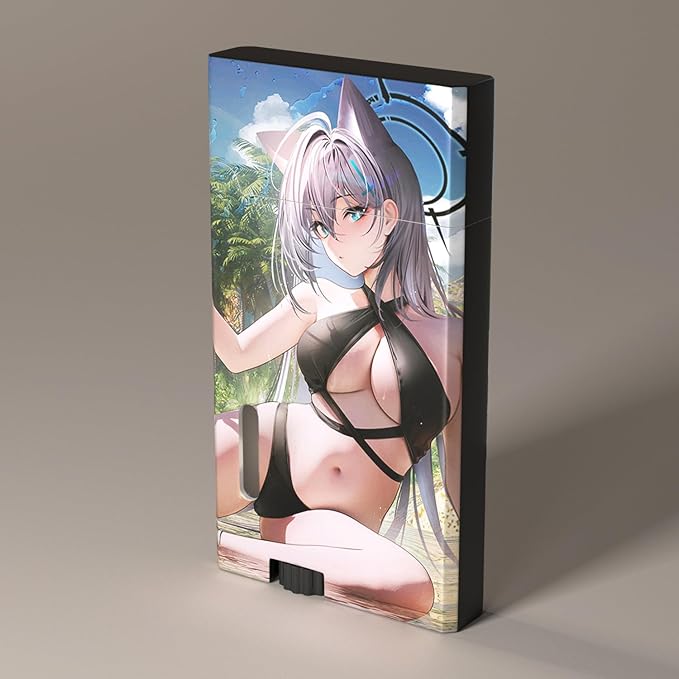 Anime Girl Windproof Flame Adjustable Lighter,Cool,Jet Torch Flame Lighters,Butane Refillable Torch,BBQ Candles Camping (No Butane Fuel)