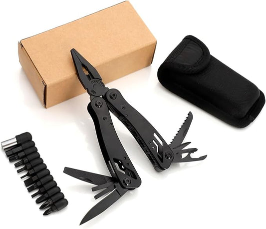 All In One Tool ToolMultitool Needle Nose Plier, Stripper, Wire Cutter,Bottle Opener,Can Lifter,Cross Screwdriver, Screwdriver,Slotted Screwdrive for Outdoor, Survival, Camping, Hunting and Hiking