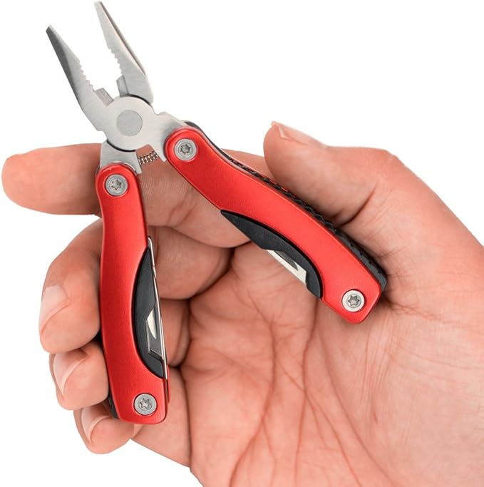 Knack 11-in-1 Multitool - 3inches Stainless Steel Folding Utility Pocket Tool with Carrying Pouch by Knack (Blue)