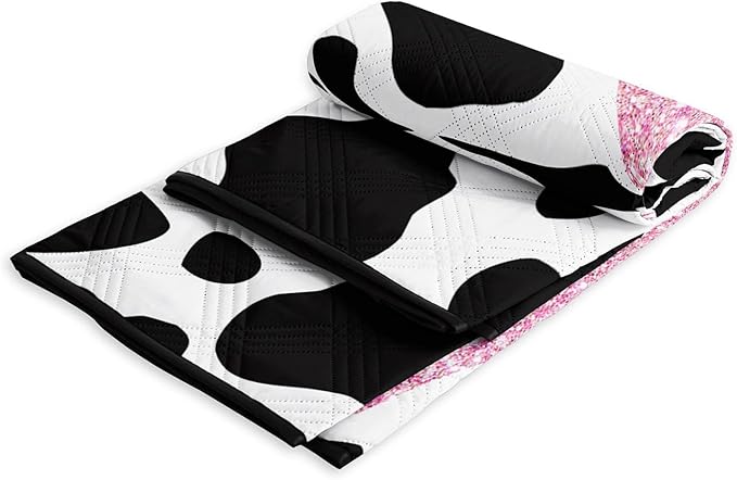 Outdoor Picnic Blanket Portable Ultrasonic Waterproof Picnic Mat Cow Spots Printed Camping Beach Mat for Sand and Wet Grass Hiking (Cow Spots S)