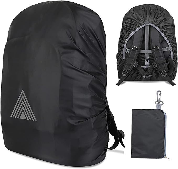 Waterproof Backpack Rain Cover(15-75L),Portable Anti Slip Rain Cover for Backpack,Cross Buckle Straps,Outdoor Anti-tear Backpack Raincover for Camping Hiking Biking Hunting Traveling
