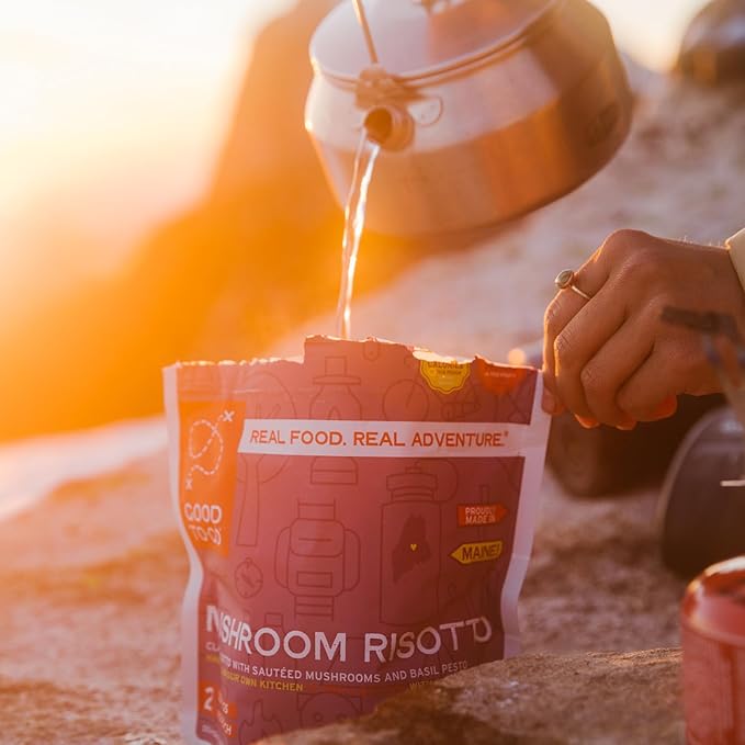 GOOD TO-GO Mushroom Risotto | Camping Food, Backpacking Food | Just Add Water Meals, Backpacking Meals | Dehydrated Meals Taste Better Than Freeze Dried Meals