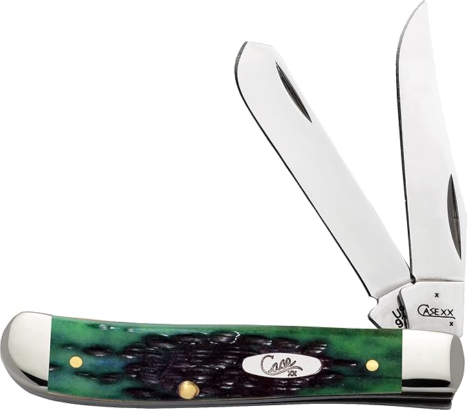 Case XX WR Pocket Knife Mini Trapper Kentucky Bluegrass Jig Bone Item #22761 - (6207 SS) - Length Closed: 3 1/2 Inches