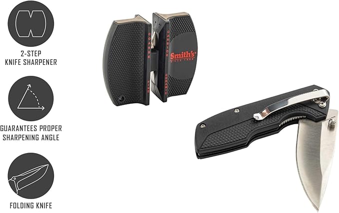 Smith's EDGESPORT 51231 2PCS Combo KIT Folding Knife Black