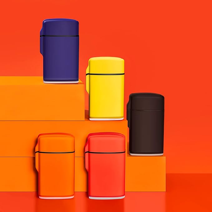 Navpeak Mini Torch Lighter Windproof Jet Flame Butane Refillable Pocket Lighter for Candles, Camping, Fireplaces, Gas Stove, BBQ & Survival Gear, Pack 3, Black Color (Butane not Included)